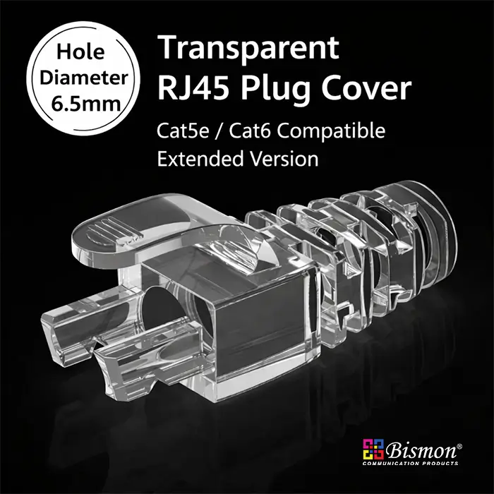 Modular Plug Color Boot 6.5mm Clear color แบบใส (Cat5e/Cat6)